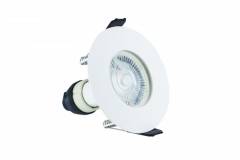 Integral LED Evofire Fire Rated Downlight 70mm Cutout IP65 White Round +GU10 Holder